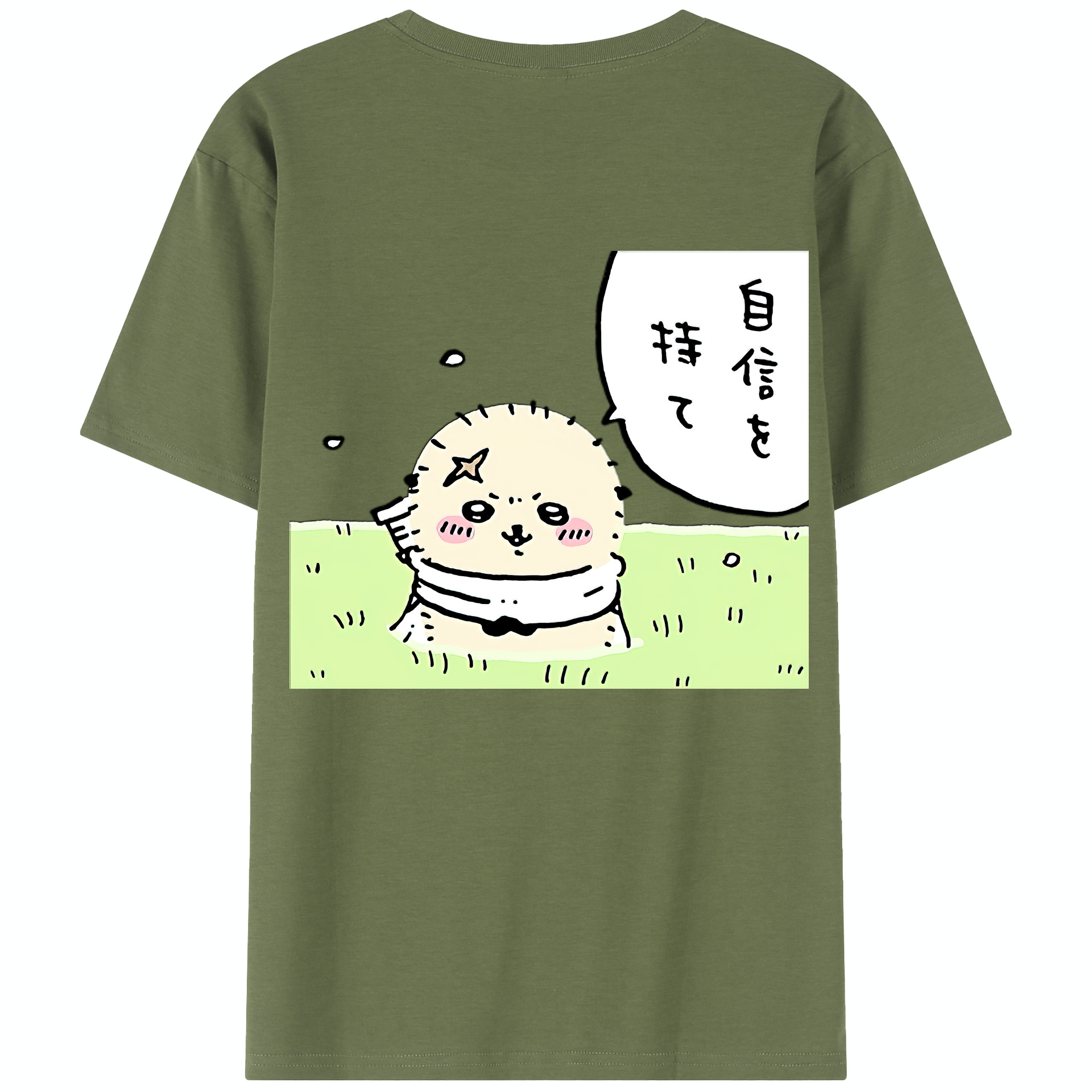 （画像用） ちいかわ ラッコ Chii-kawa Sea otter 綿100％半袖Tシャツ（背面プリント）